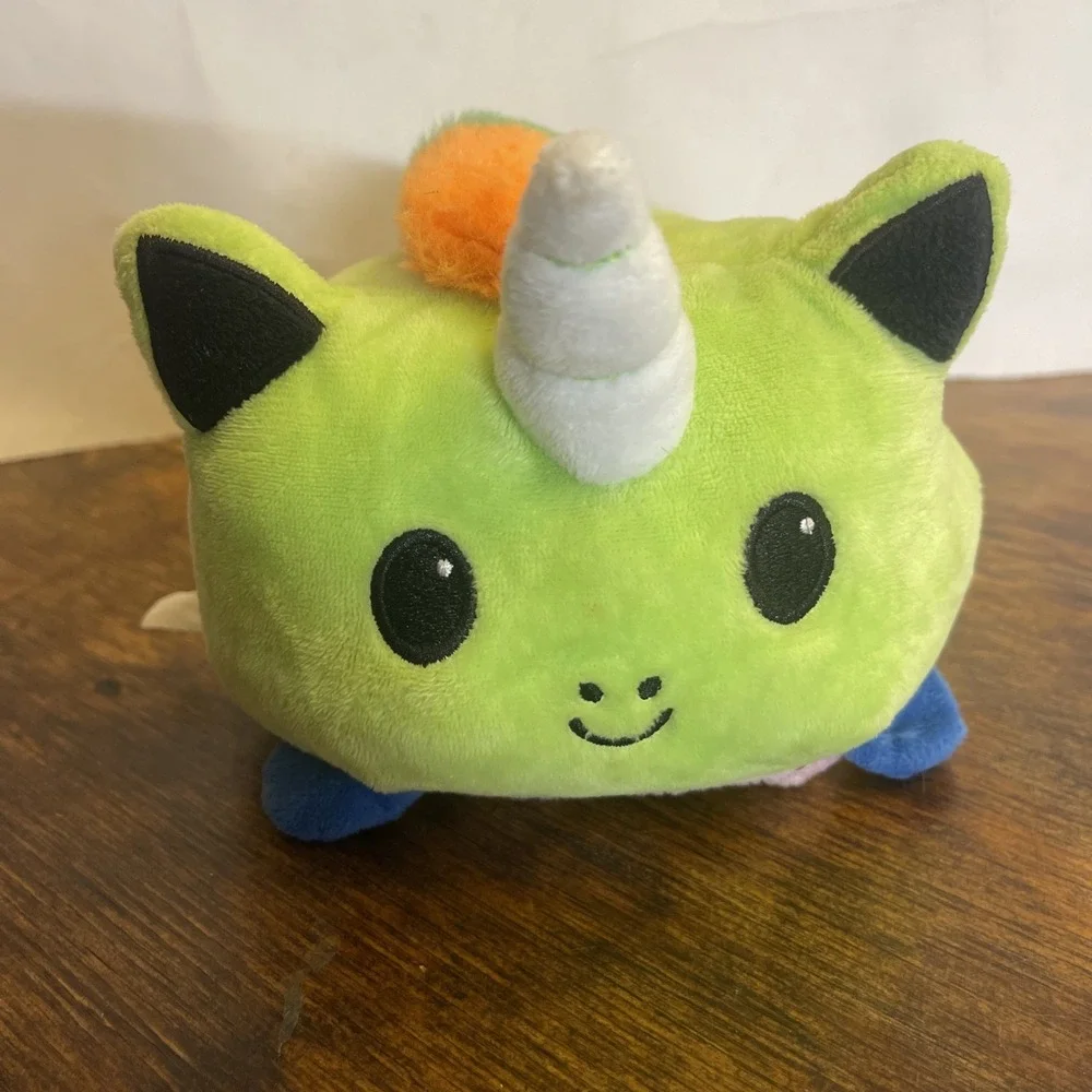 Tee Turtle Reversible‎ Moody Unicorn Plush Pink Green Happy Sad Stuffed Toy 9